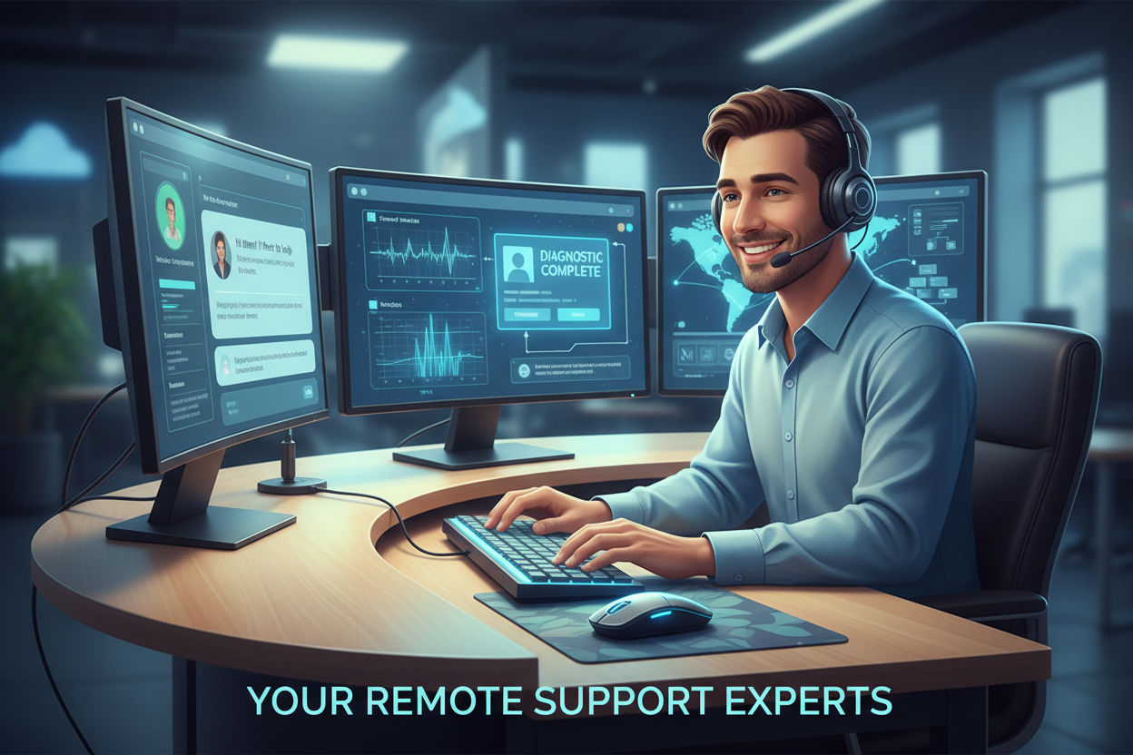 technician providing remote support